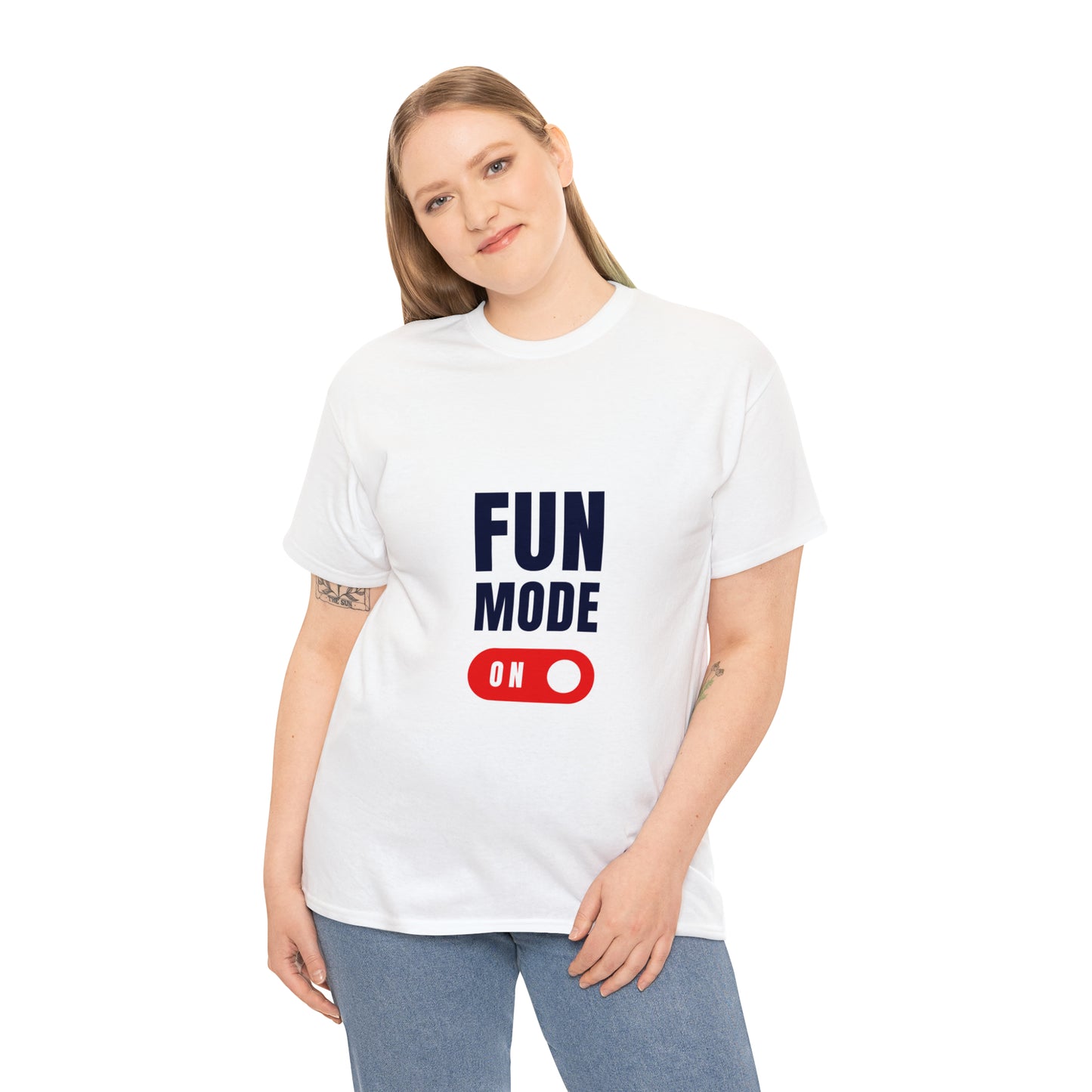 Fun Mode On Unisex Heavy Cotton Tee