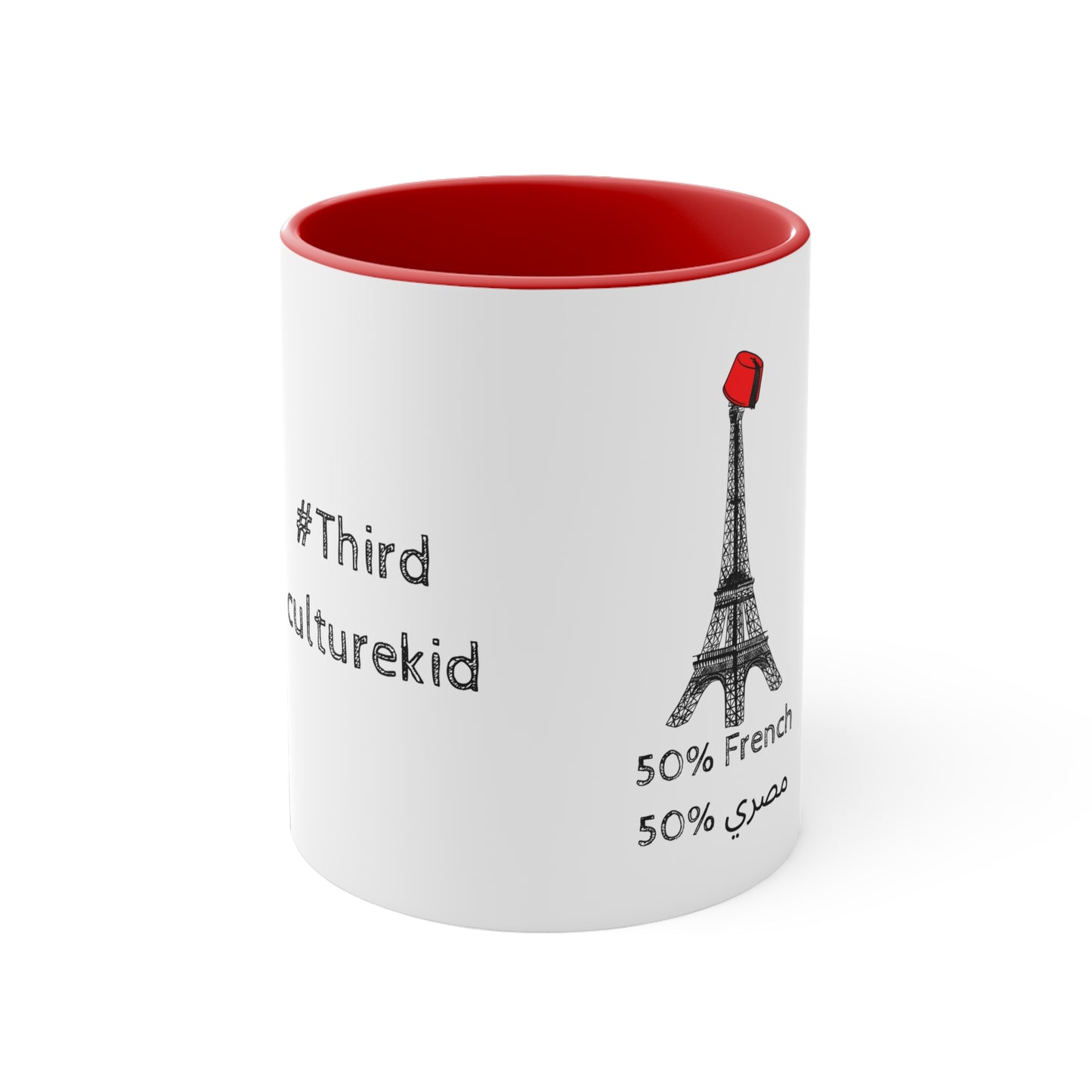 Third Culture Kid- Egypt and France Accent Coffee Mug, 11oz