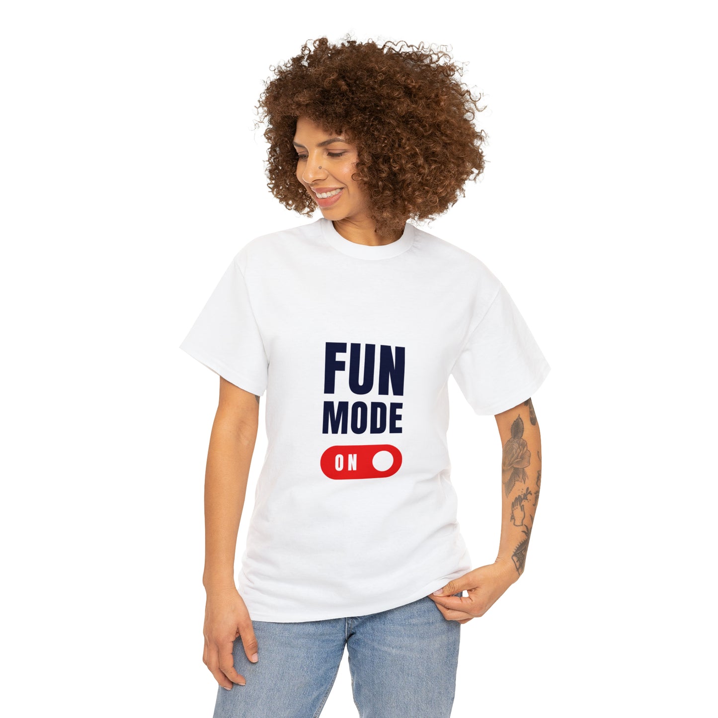 Fun Mode On Unisex Heavy Cotton Tee